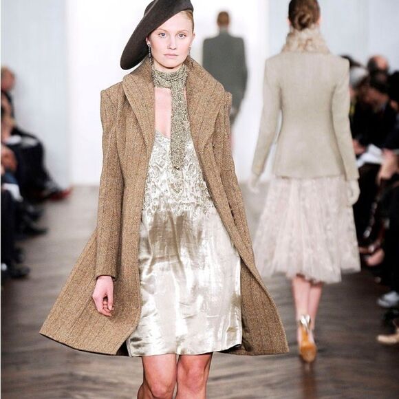 Ralph Lauren * Runway Collection Metallic Beaded Scarf - Picture 12 of 16